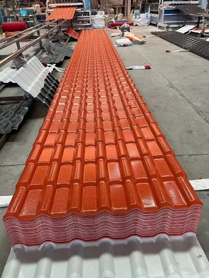 Anti Corrosion Synthetic Resin Roof Tile Asa Coated Spanish Style Color Stable