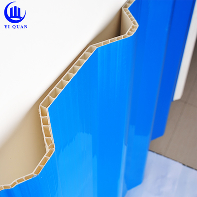 Corrugated PVC Twin Wall Hollow Roof Sheet 10mm Thickness For Wall Cladding Chemical Plant