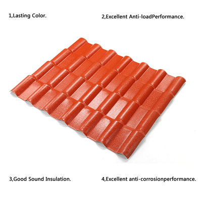 ASA Synthetic Resin Roof Tile 2.5mm 3.0mm Thickness for Villa House
