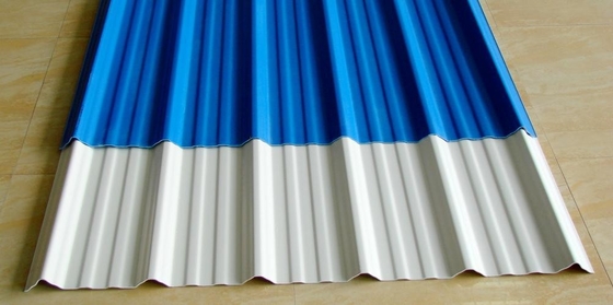 1.0mm প্লাস্টিক ঢেউতোলা ছাদ টালি প্রভাব প্রতিরোধের PVC ছাদ শীট